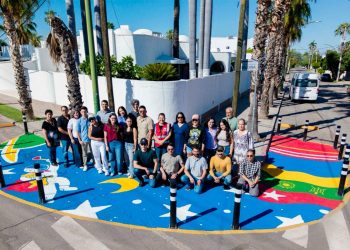 Entregan Gobierno Municipal, artistas y ciudadanos segunda etapa de Asphalt Art en tres cruceros de Hermosillo