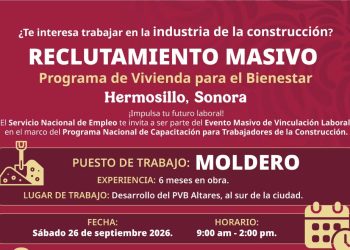 Gobierno de Sonora impulsa oportunidades laborales para el sector de la construcción