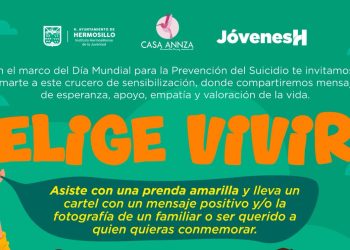 Invitan a hermosillenses a sumarse al crucero “Elige Vivir” por la prevención del suicidio