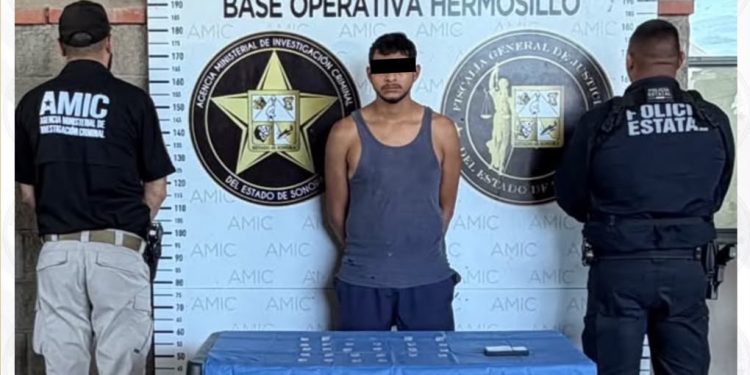 Operativo conjunto de AMIC deja un detenido y droga asegurada en Hermosillo