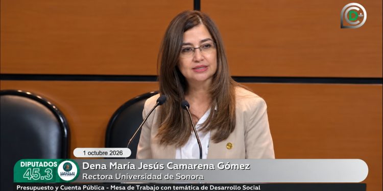 Rectora de la Unison plantea en Cámara de Diputados fortalecer presupuesto de universidades públicas estatales